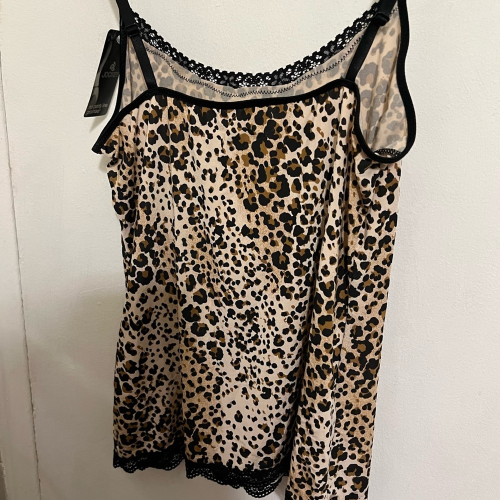 Jockey Leopard Print Chemise Brown and Black